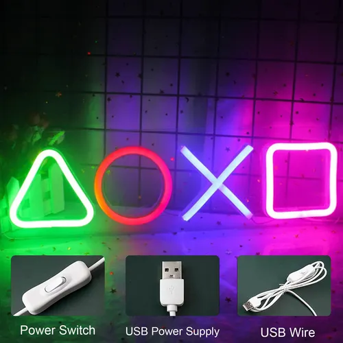 Lámpara De Neón Led Para Colgar En La Pared Con Alimentación