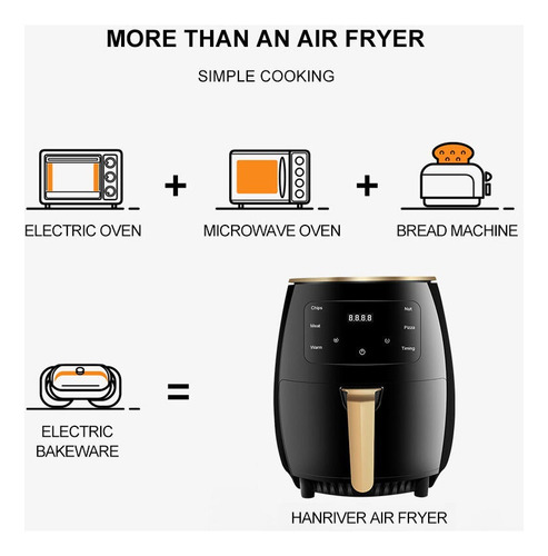 Freidora De Aire Weyon 6l Sin Aceite Freidora Electrica