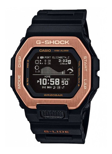 Relógio Casio Masculino G-shock Gbx-100ns-4dr Preto Rosa Pre Cor Da Correia Preta