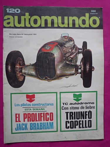 Revista Automundo N° 120 - 1967 Mercedes Benz Gp Silberpfeil