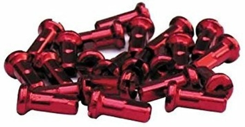 Niple Aluminio De Raio Vermelho 2.0mm X 12mm (36 Unidades)