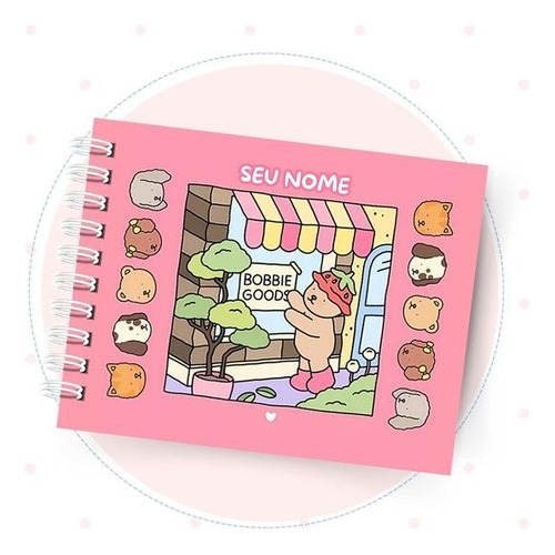 Livro De Colorir Bobbie Goods Personalizado Capa Dura 50 Pág A Escolha