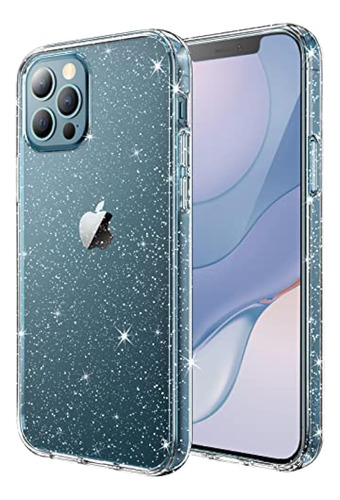 Jetech Glitter Case Para iPhone 12 Pro Max, 6.7 Pulgadas, Bl