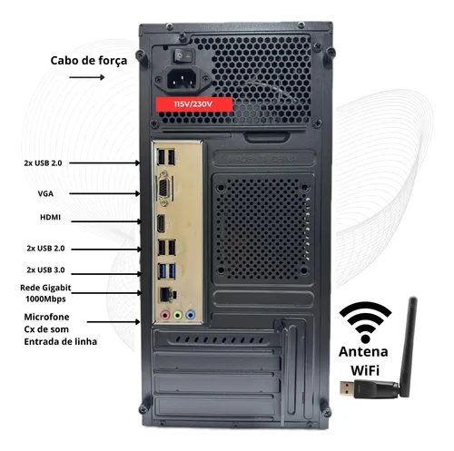 Pc Cpu I5 6a 16gb Ddr4 Ssd 480gb Gravador Leitor Cd E Dvd | Frete