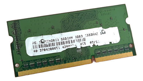 Memória Hbs 1gb Ddr3 1333mhz Pc3-10600s Notebook (cx) (Usado)