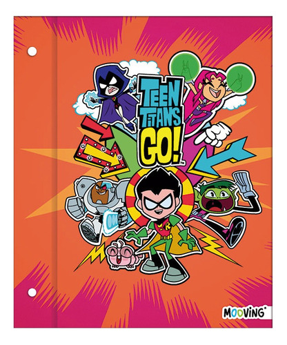 Carpeta Teen Titans Escolar Nº 3 2 Tapas Mooving Jovenes Color 1
