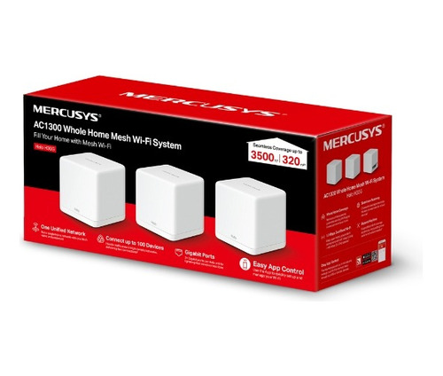 Router Sistema Wifi Mesh Mercusys Halo H30g Ac1300 3 Pack