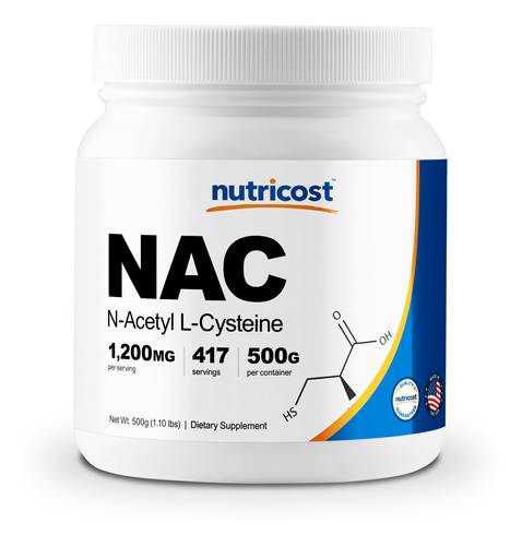 Nutricost N-acetil-l-cisteína (nac) En Polvo 500 Gramos