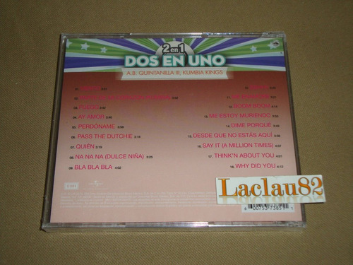 Arrolladora Banda El Limon 2 En 1 Emi 16 Cd (Usado)