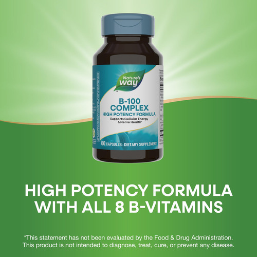Nature's Way Complejo B-100 8 Vitaminas B 60 Cápsulas