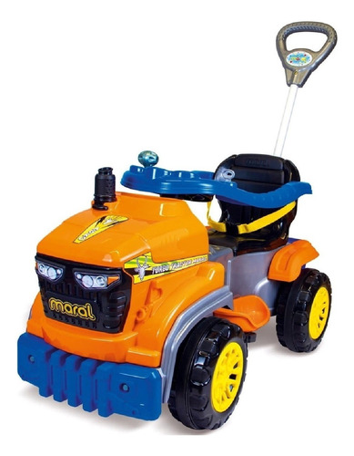 Carrinho De Passeio Ou Pedal Tractor Agro Maral Laranja