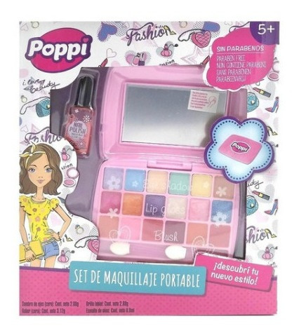 Imagen 3 de 6 de Poppi Set Maquillaje Desplegable Estuche Int S22633 Sudam