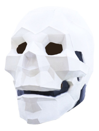 Máscara Low Poly White Skeleton Latex