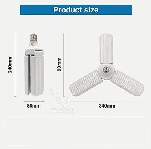Imagen 4 de 10 de Foco Led 36w Tipo Ventilador Apertura Ajustable Luz Blanca