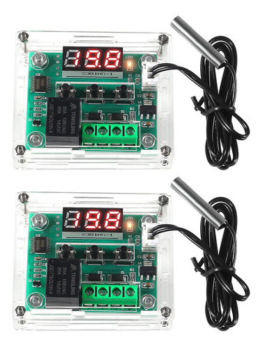 2 Modulos Controladores De Temperatura W1209, Pantalla Led,