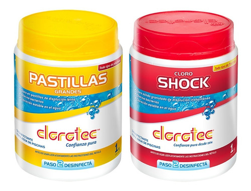 Pastilla 200 Grs Clorotec + Shock X 1 Kg  Combo