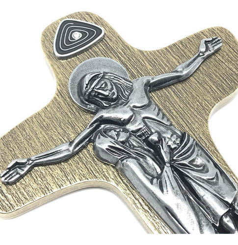 Crucifixo Cruz Da Unidade Parede Prata Velha 21 Cm