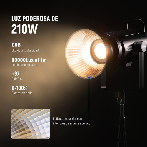 Neewer Cb200b 210w Luz De Video Led Con Control Por App Cob