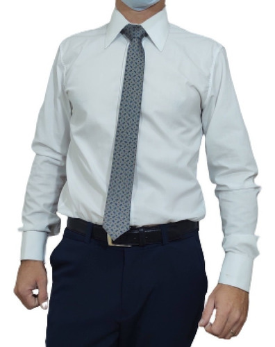 Imagen 3 de 6 de Camisa Doble Puño Con Carteron Hombre Calidad Premium