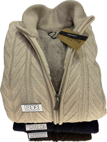 Campera Tramada Con Piel Interior Calidad Premium