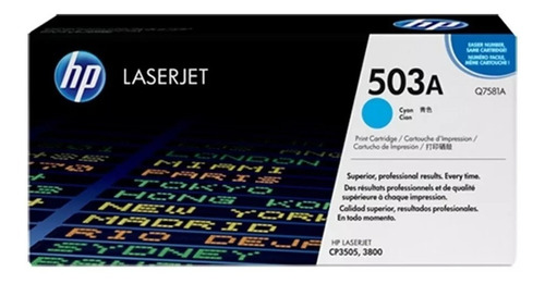 Imagen 1 de 2 de Toner Hp Q7581a Cian (#503a) Original