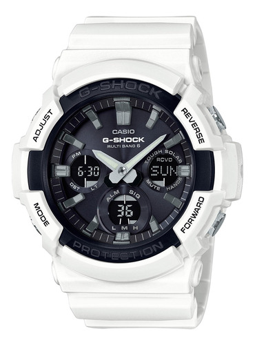 G Shock Casio Gas 100b 7acr Reloj Blanco Solar Hombre