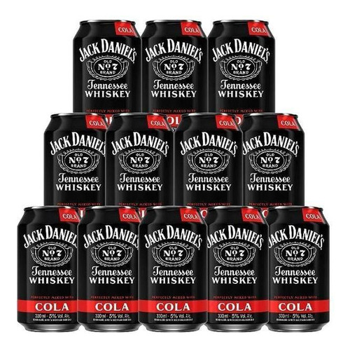 Jack Daniel's Whisky De Tennessee 330ml - 6 Latas