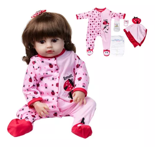 Brinquedo Infantil Boneca Menina Reborn Realista Silicone no Shoptime