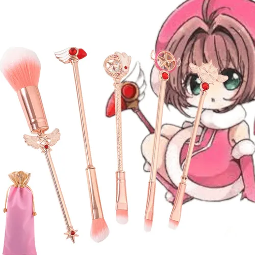 Juego Brochas 5pzs De Maquillaje Del Sakura Card Captor Cuotas