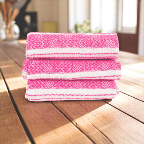 Servilletas De Tela Axcento 3 Pack Rectangulares 70x60 Cm Rosa Claro
