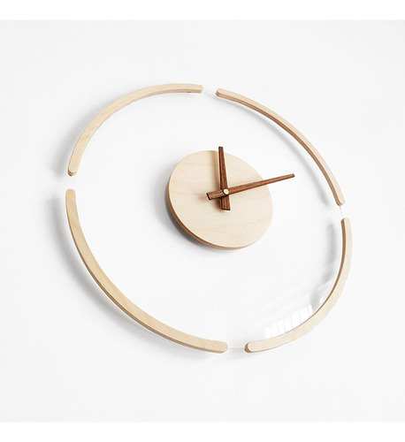 Reloj De Pared De Madera De 14 Pulgadas Simple Minimalista