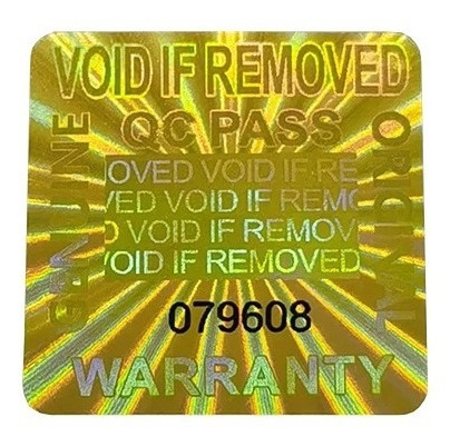 200 Sellos Control Calidad Numerados Void Garantía 20x20mm