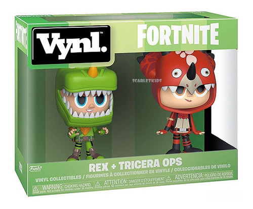 Funko Fortnite Rex + Tricera Ops Original Vynl Scarlet Kids