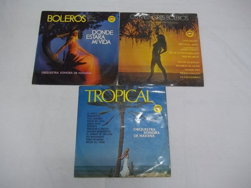 Lps Vinil Orquestra Sonora De Havana 3 Discos - Boleros