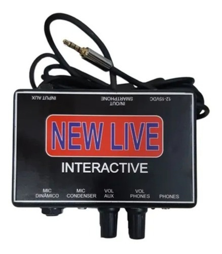 Interface De Audio New Live Interative Cor Preto 110V/220V