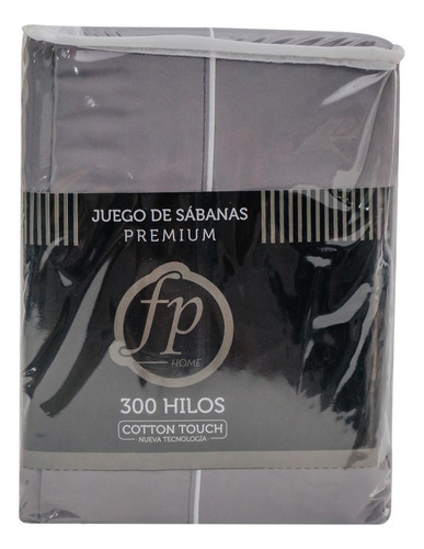 Juego De Sabanas Premium 1 1/2 Plaza Gris Fp Home