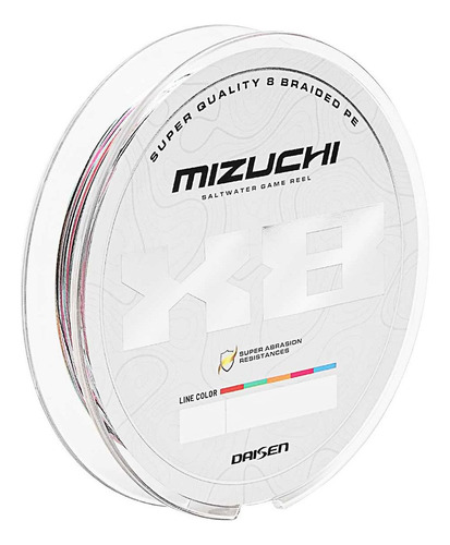 Linha Multifilamento Mizuchi 8x Multicor 0,15mm 300m Daisen Cor Colorida