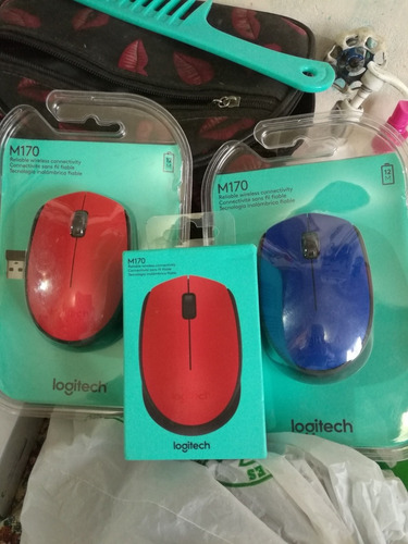 Mouses Logitech M170 Nuevos Azul Y Rojo Envío