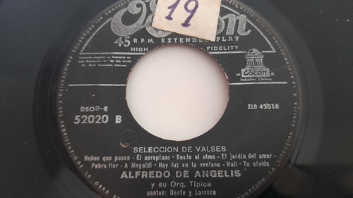 Vinilo Single De De Alfredo De Angelis Selección De Va(k152