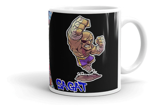 Sagat Taza Blanca 11oz Street Fighters Grado Aa