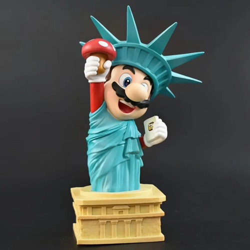 S+ Figura De Acción De Super Mario Cos, Modelo Statue Of
