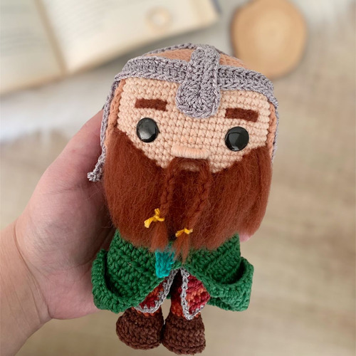 Gimli Amigurumi Boneco Estilo Funko Senhor Dos Anéis