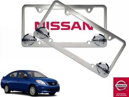 Par Porta Placas Nissan Versa 1.6 2013 Original