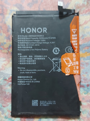 Batería Honor X7a De Uso Original 