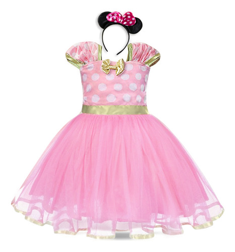 Vestido De Lunares Performance Minnie Mouse Para Niños