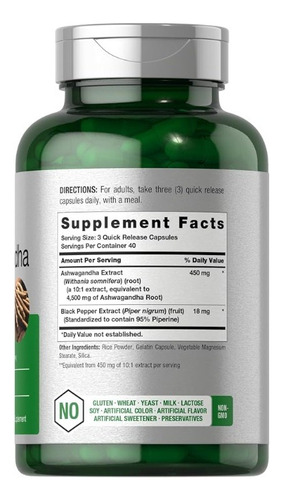Ashwagandha 450 Mg Extract 120 Cap Horbaach