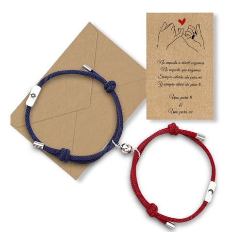 Set Pulsera Magnética Luna Y Sol Regalo Novios Amor Nf