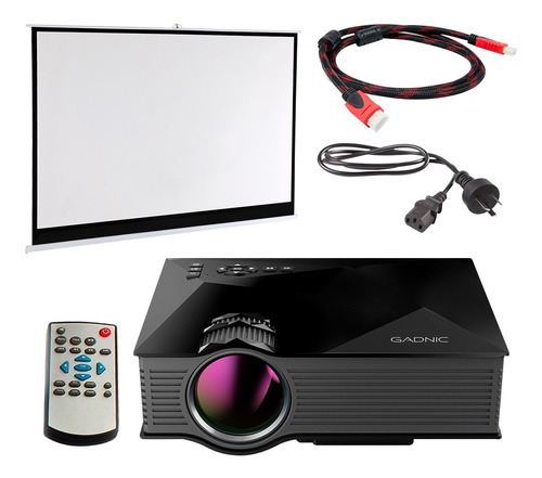 Set Proyector + Pantalla 100 Gadnic Miracas 1200 Lumens Wifi