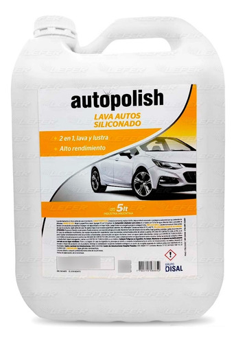 Autopolish Shampoo Auto Siliconado P/ Uso Manual X 5 Lts