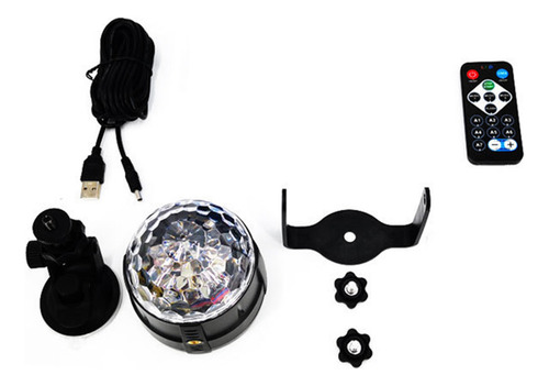 Disco, Luz De Discoteca Rgb Giratoria De 360° Con Mando A Di